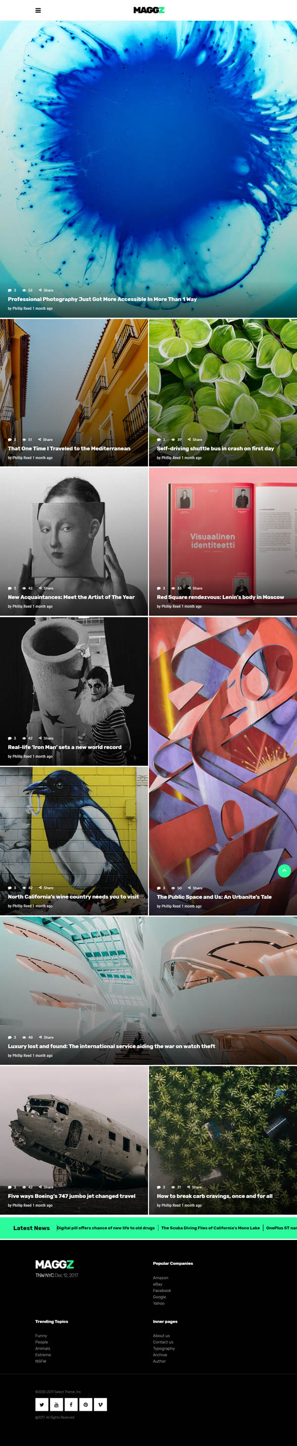 Maggz - A Creative Viral Magazine and Blog Theme