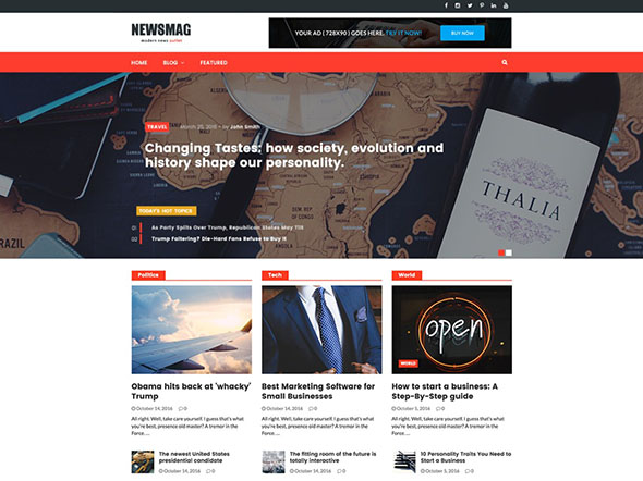 free NewsMag Responsive WordPress Theme