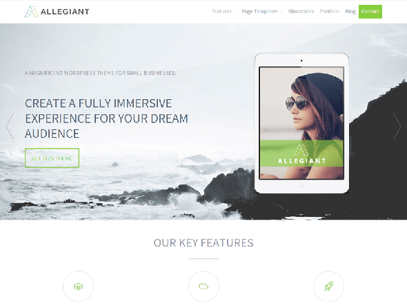 free Allegiant Responsive WordPress Theme