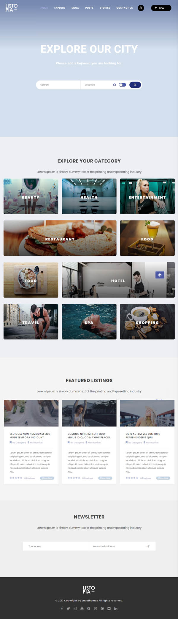 Listopia - Directory, Community WordPress Theme