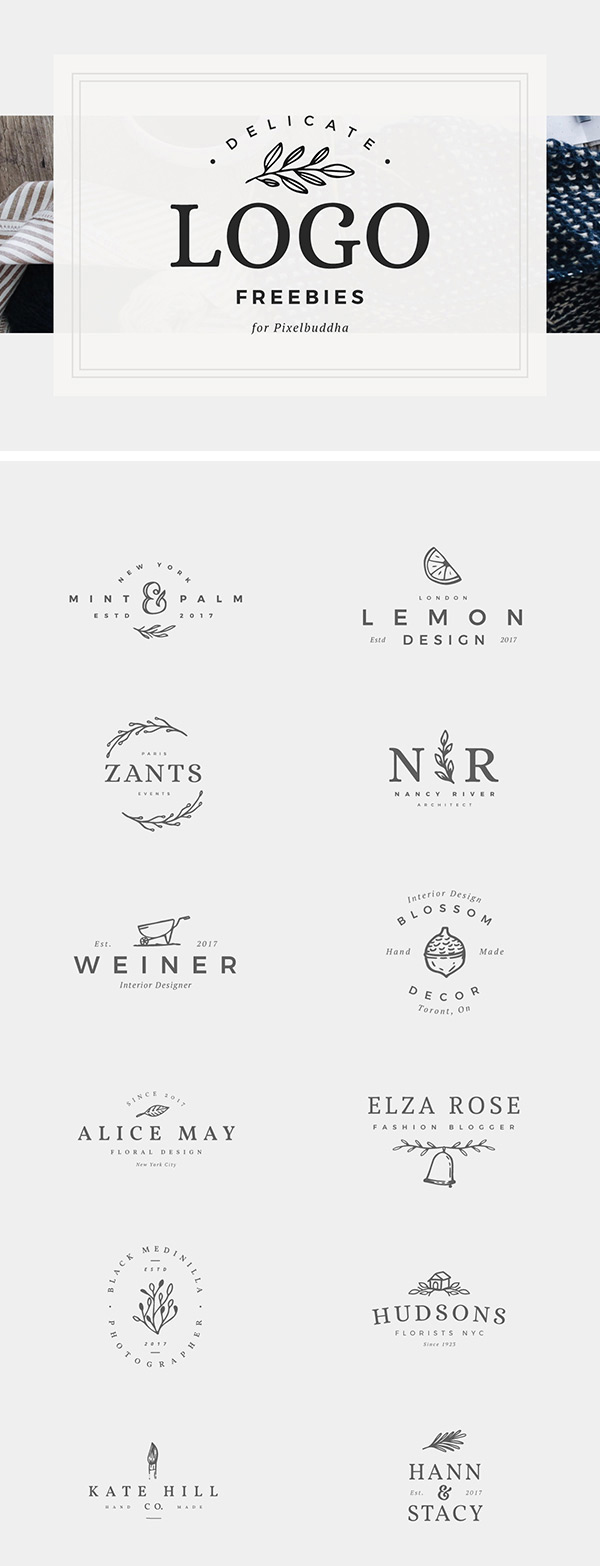 Free Delicate Feminine Logos PSD