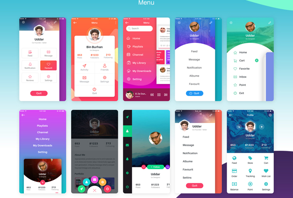 BAS UI Kit Free PSD Download