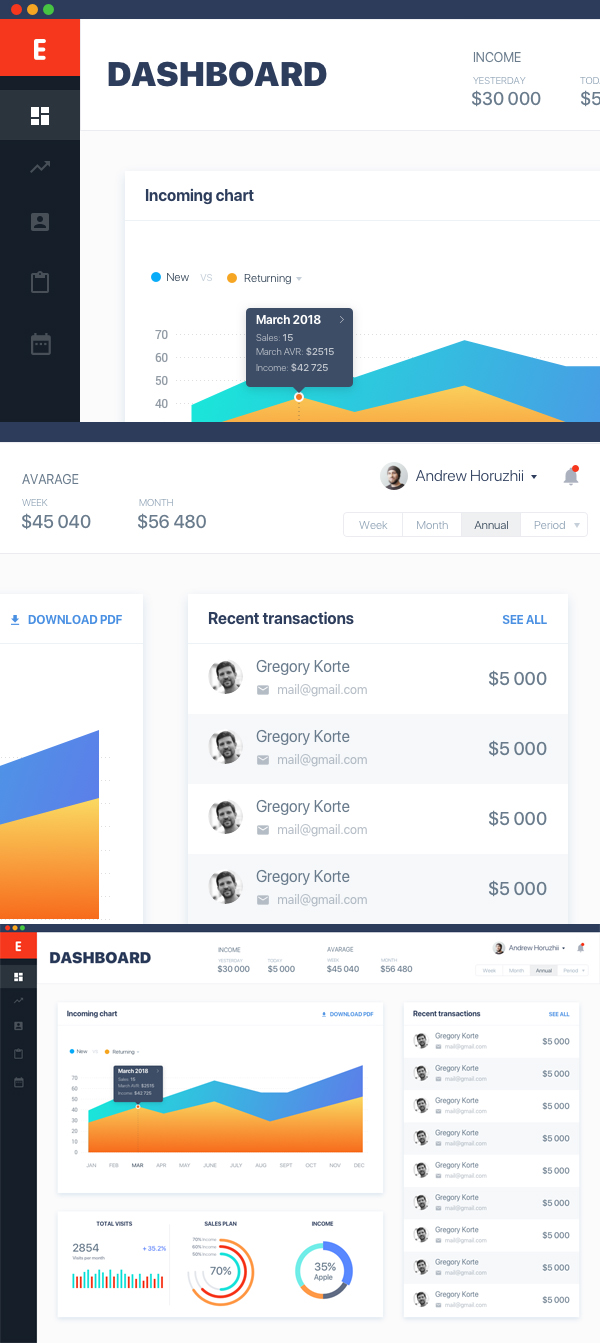 Free Dashboard UI Sketch