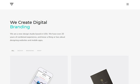 Home Minimal Portfolio WordPress Theme