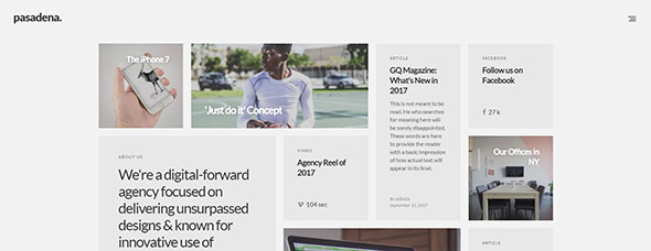 Pasadena - Contemporary Portfolio WordPress Theme for Creatives