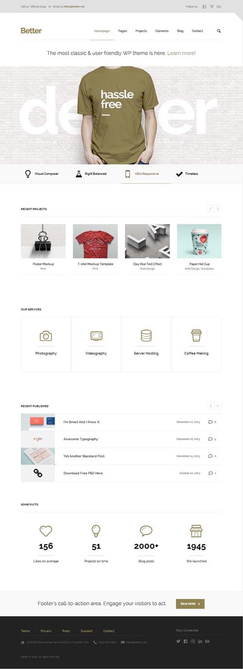 Better – Minimalistic Business WordPress Theme