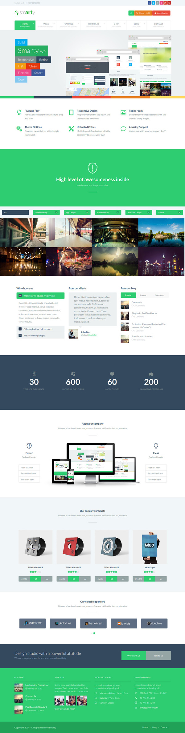 Smarty – Portfolio & Shop WordPress Theme