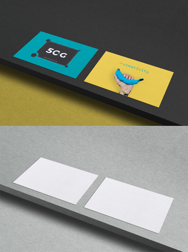 Free Executive Business Card on Wood Mockup