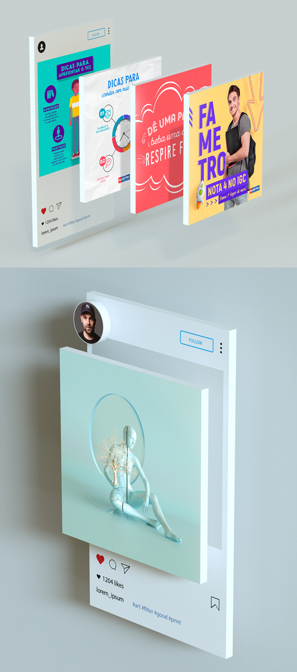 Free Social Media Mockups Template PSD