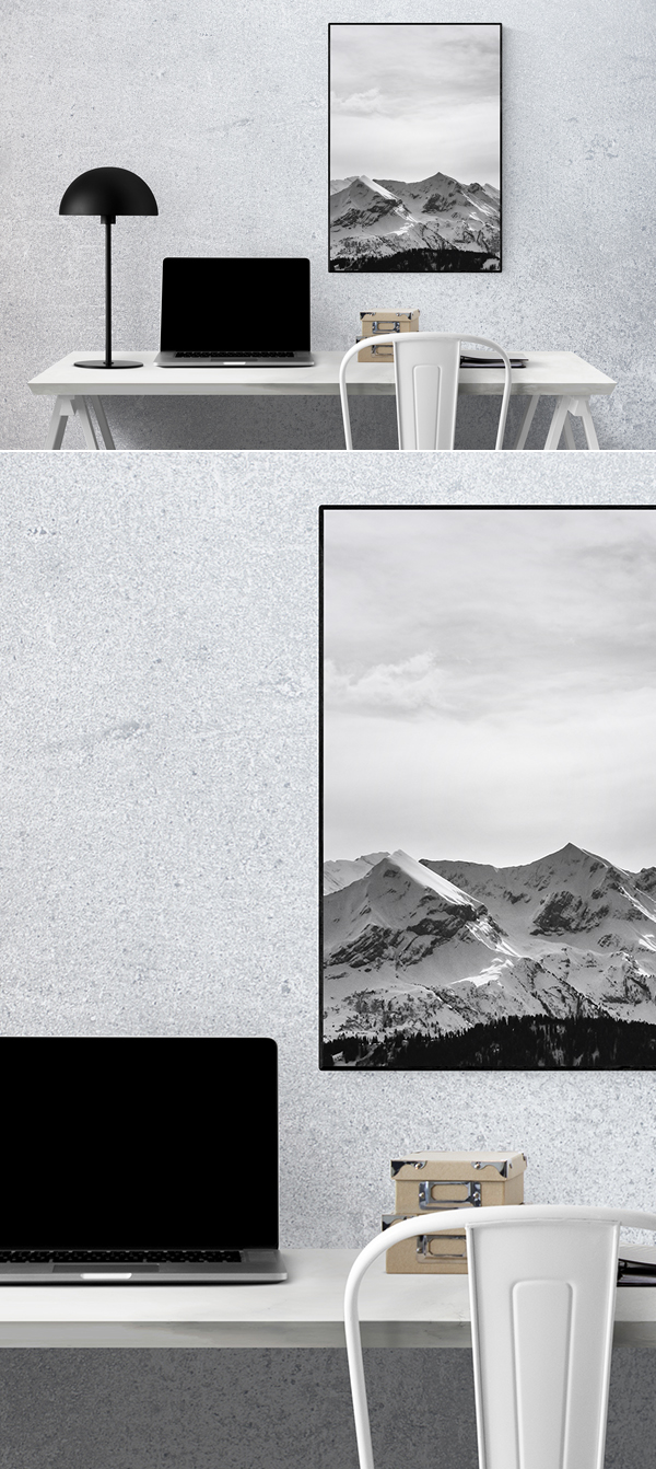 Free Minimal Wall Art Frame Mockup PSD