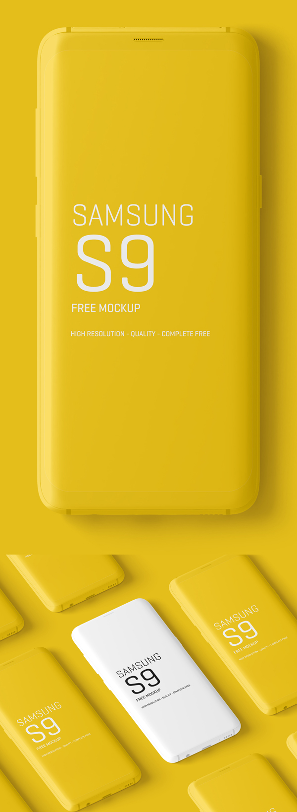 Free Minimal Samsung Galaxy S9 Mockups