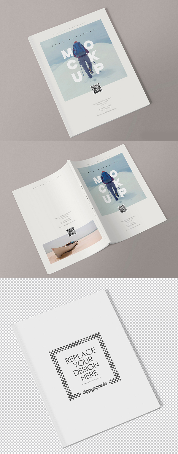 Magazine Mockup Templates Free Download PSD