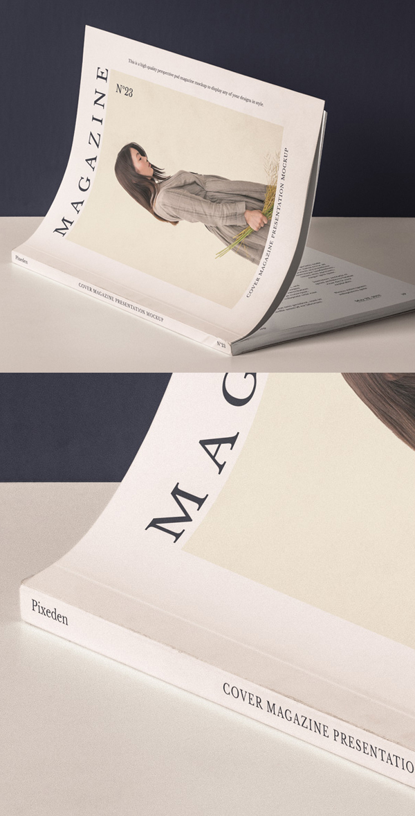 Free Cover Magazine Mockup Presentation