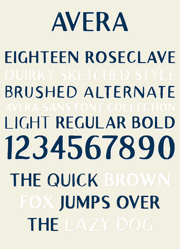 Avera Font Letters