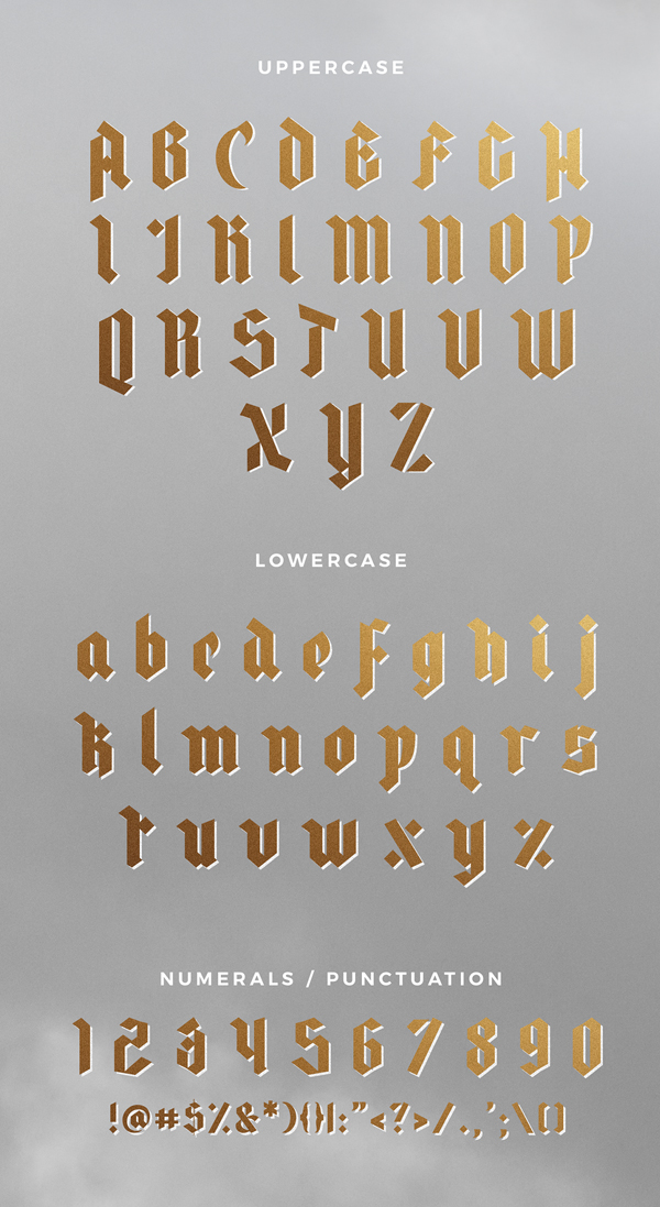 Rowan & Royal Font Letters