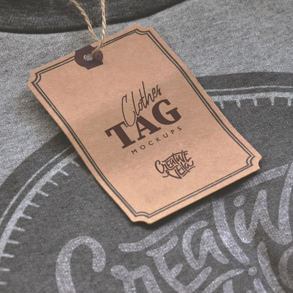 Free Clothes Tag PSD Mockups