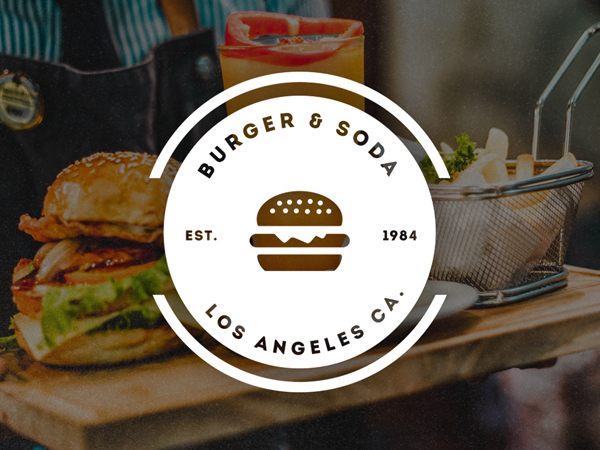 Burget and Soda Logo / Retro Badge by Design District