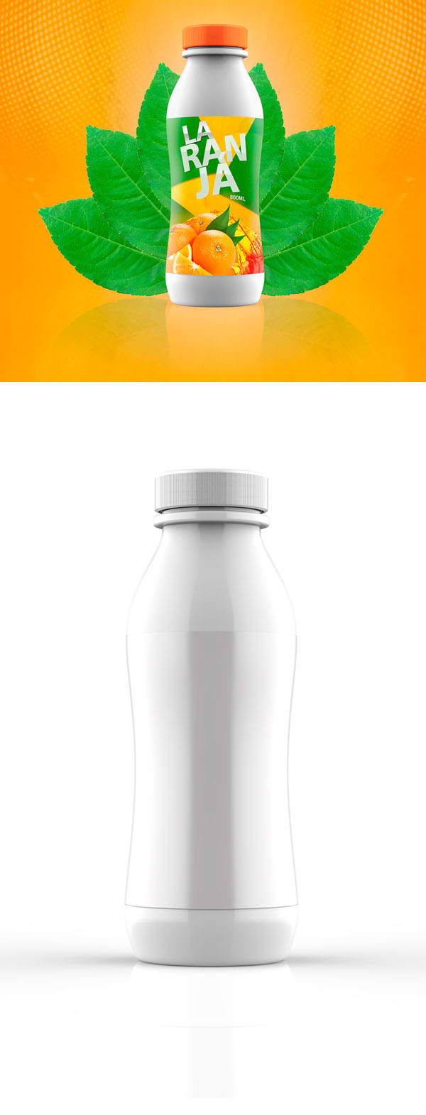 Free Juice Bottle Mockup PSD