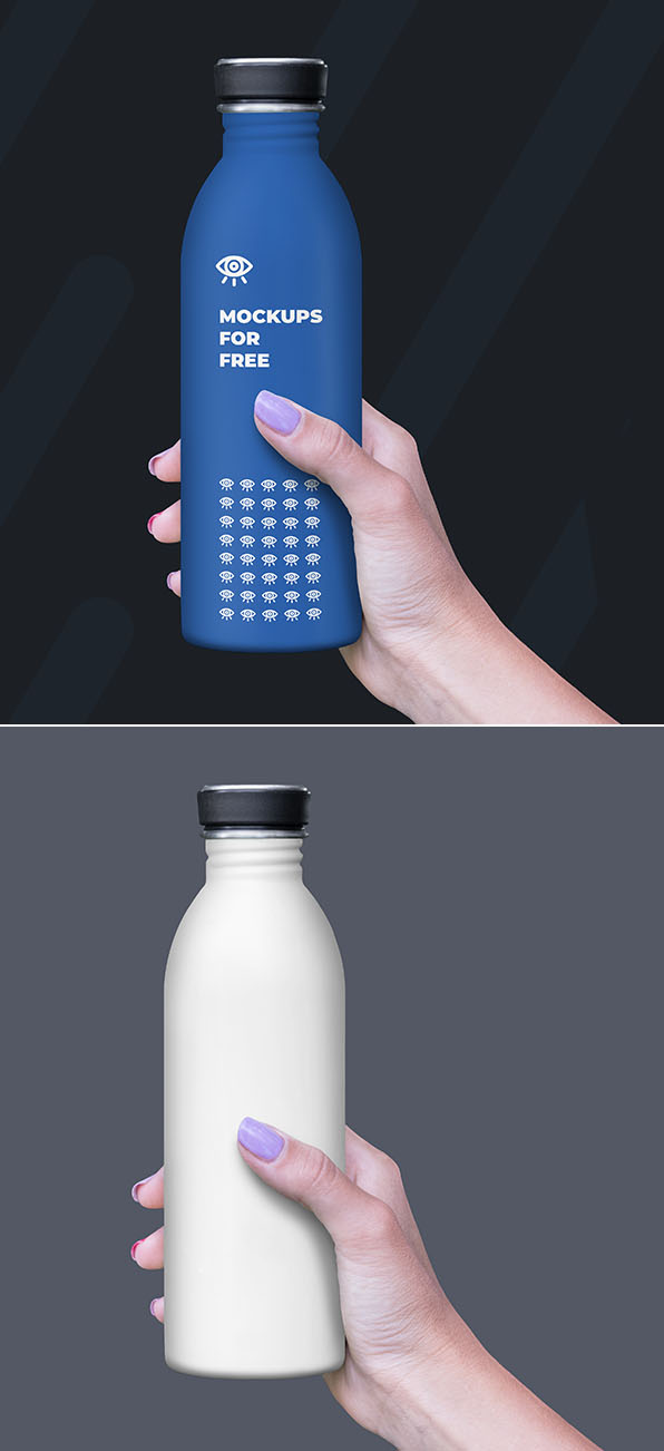 Free Plastic Bottle Mockup PSD