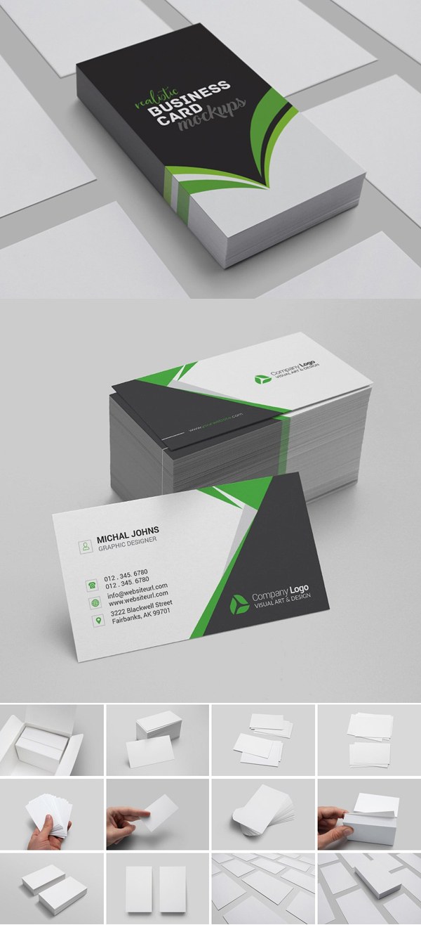 Realistic Business Card Mockups