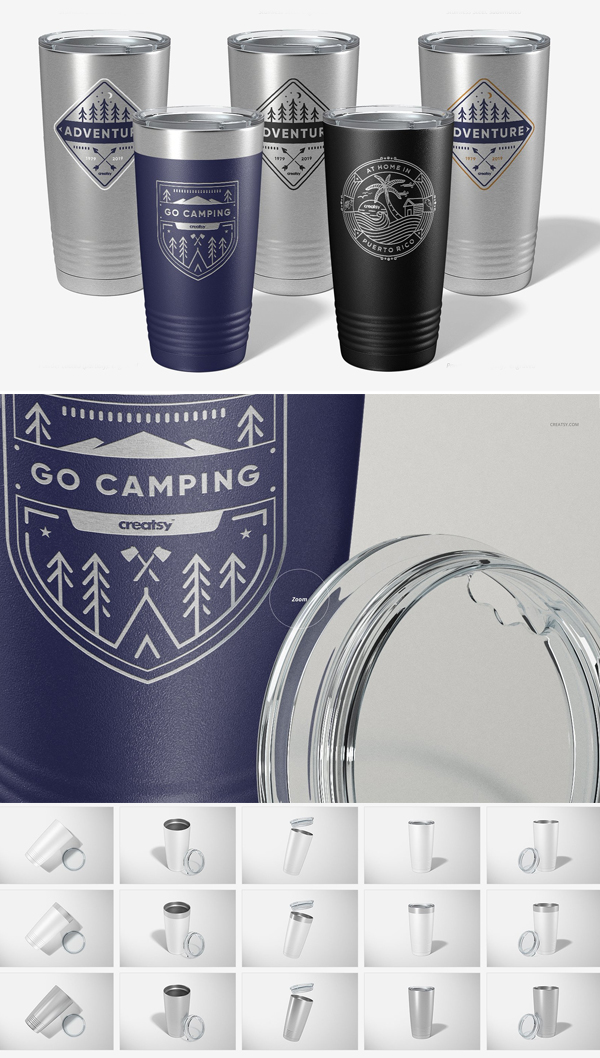 Stainless Steel Tumbler Mockup