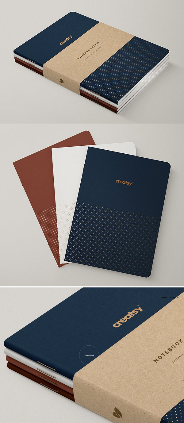 A5 Classic Notebook Mockup Set