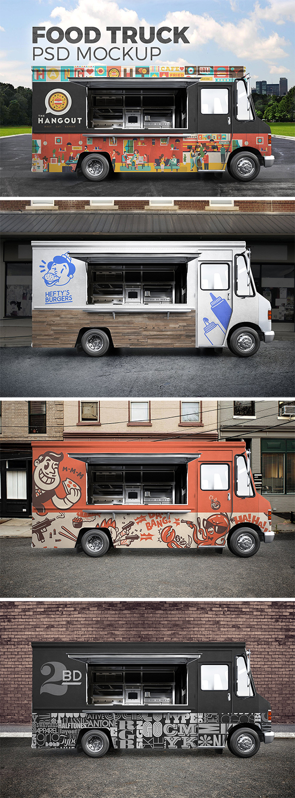 Food Truck PSD Mockup