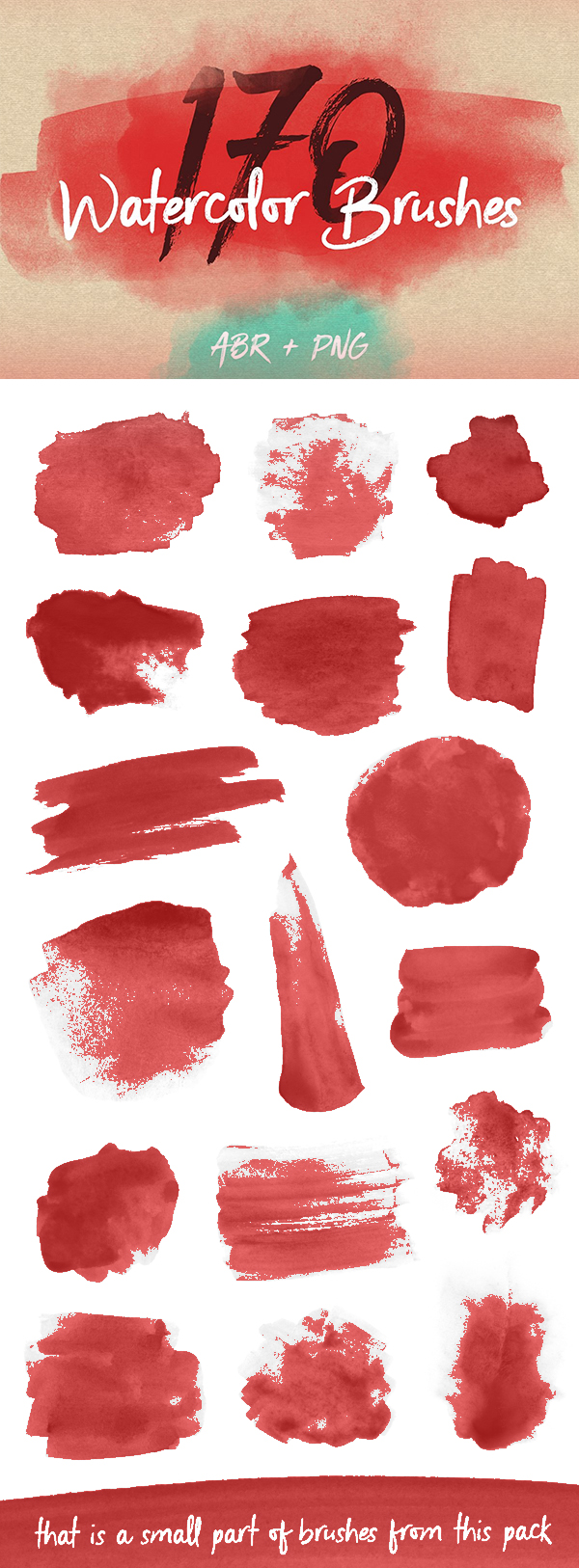 Watercolor Brushes Pack for PS