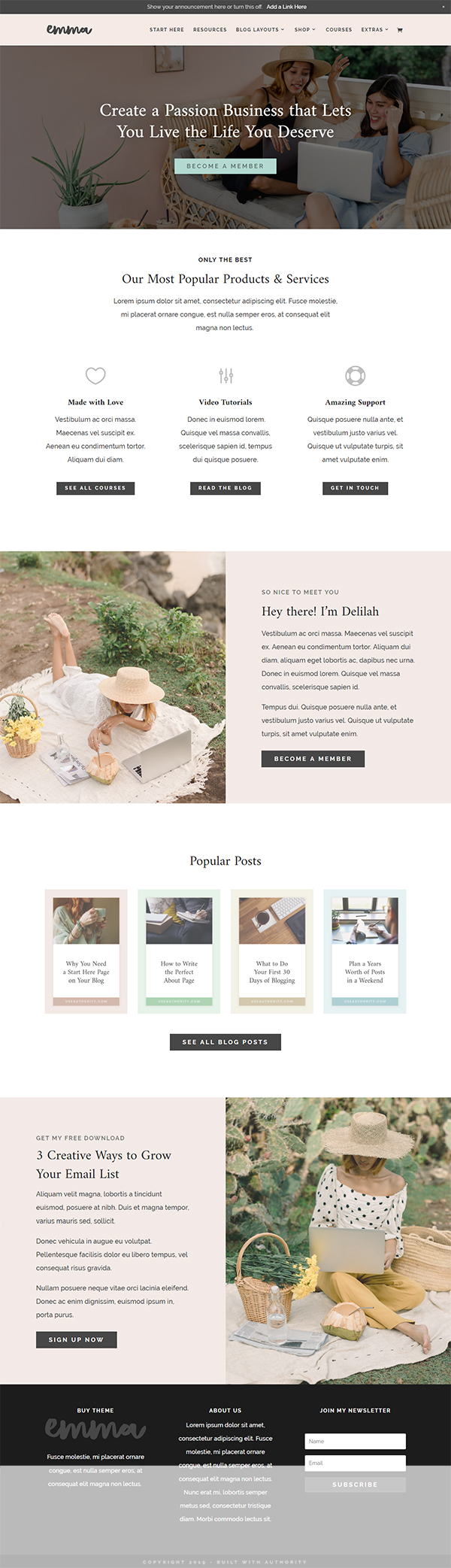 Emma - WordPress Theme Blog