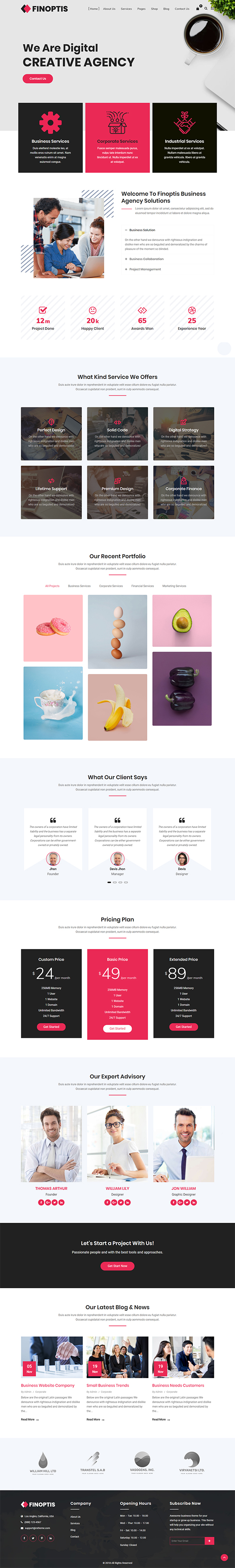 Finoptis - Multipurpose Business WordPress Theme