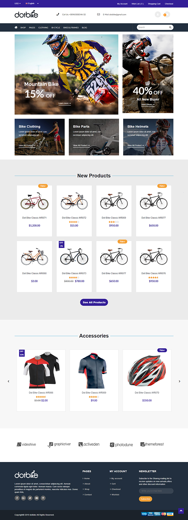 DotBike - eCommerce WordPress Theme