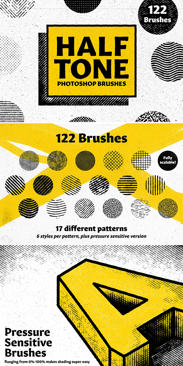 HALFTONE - Brushes for Photoshop