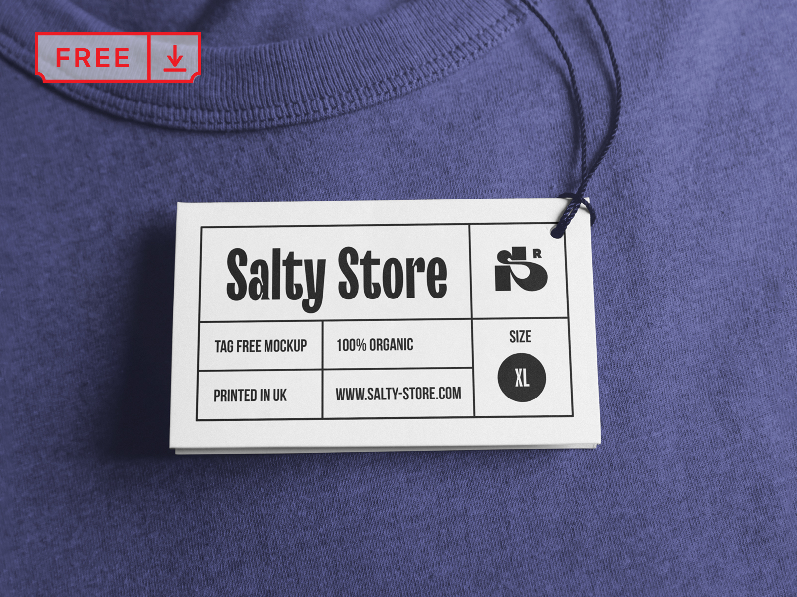 Free Clothing Tag Mockup