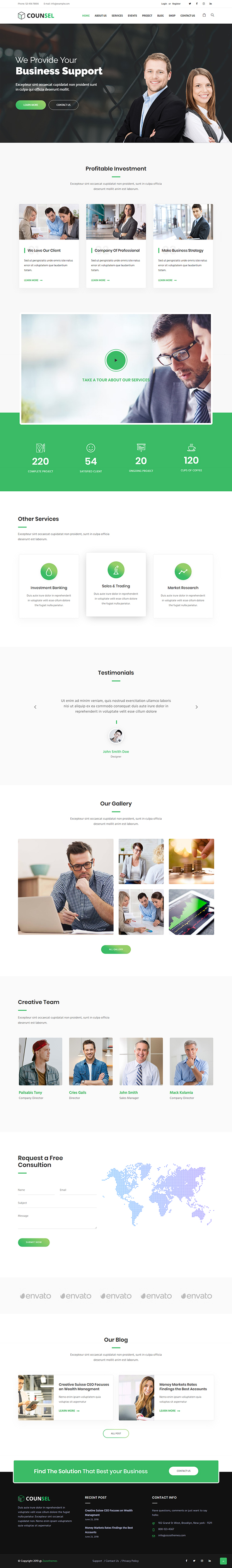 Counsell - Consultancy WordPress Theme