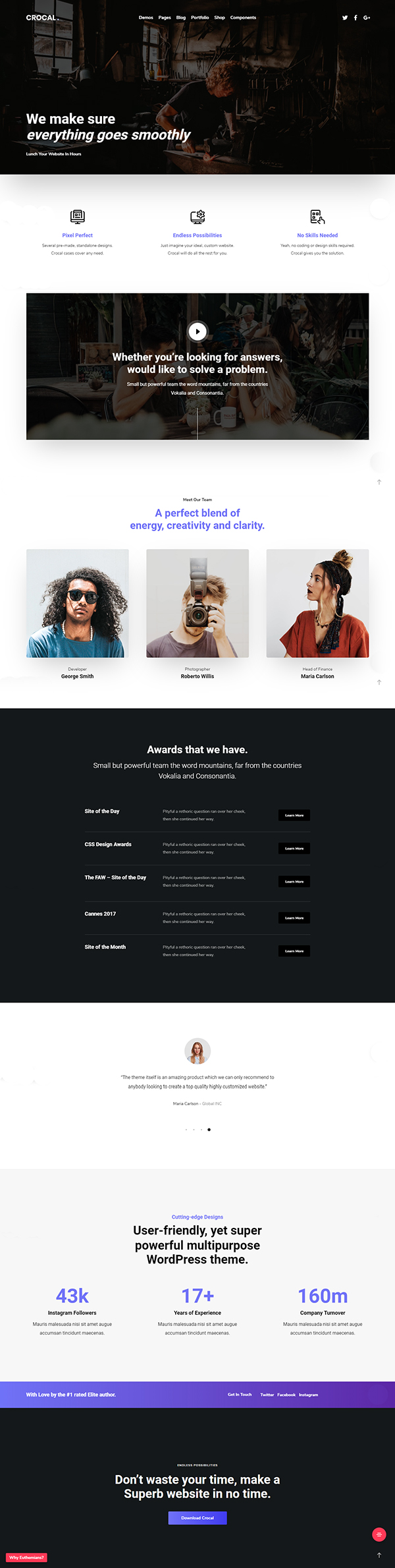 Crocal - Responsive Multi-Purpose WordPress Theme