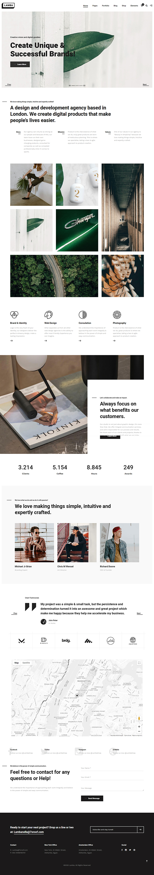 Lamba - Creative Portfolio & Agency WordPress Theme