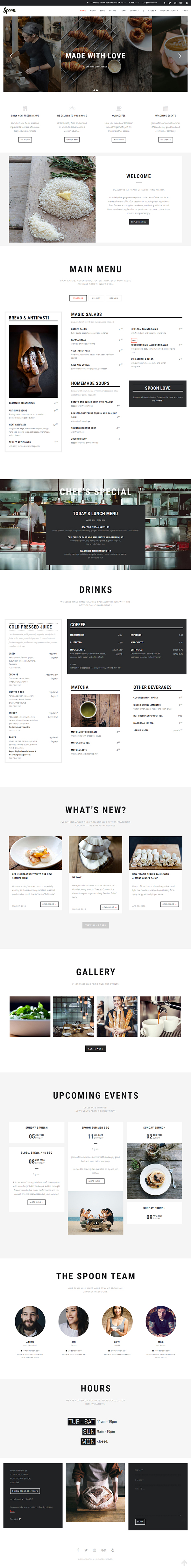 Spoon – a Premium Responsive Restaurant WordPress Theme