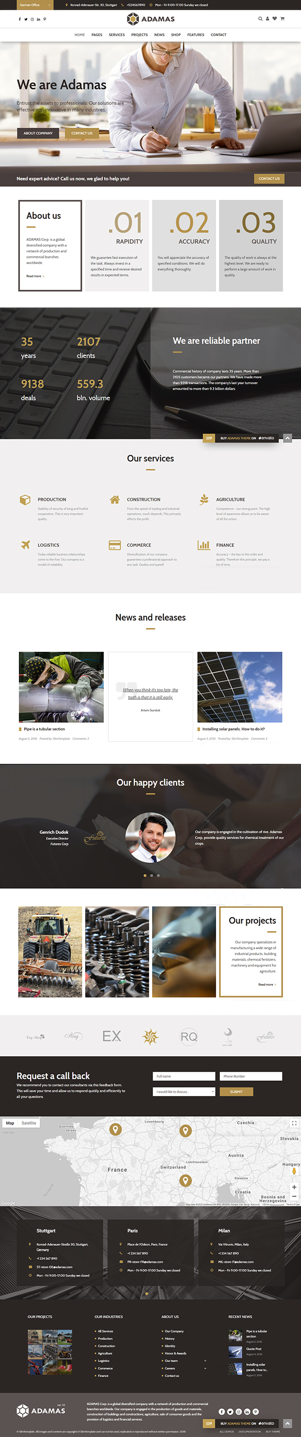 Adamas - Advanced Business WordPress Theme