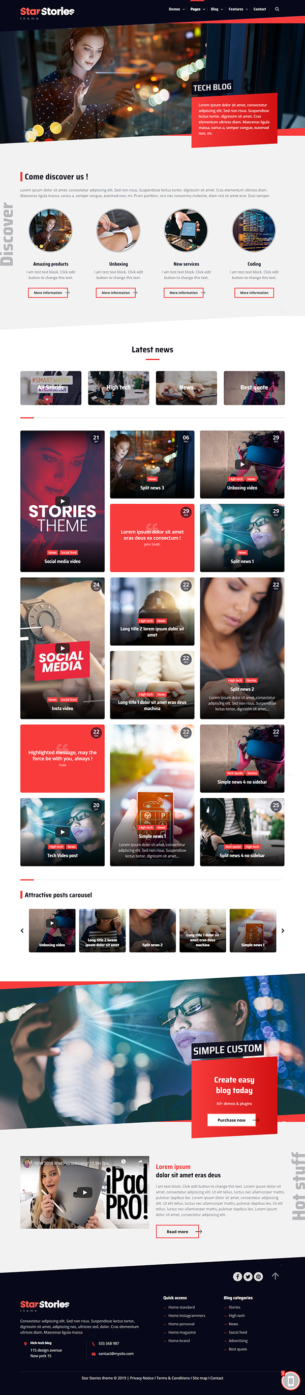 StarStories - Creative Magazine & Blog theme