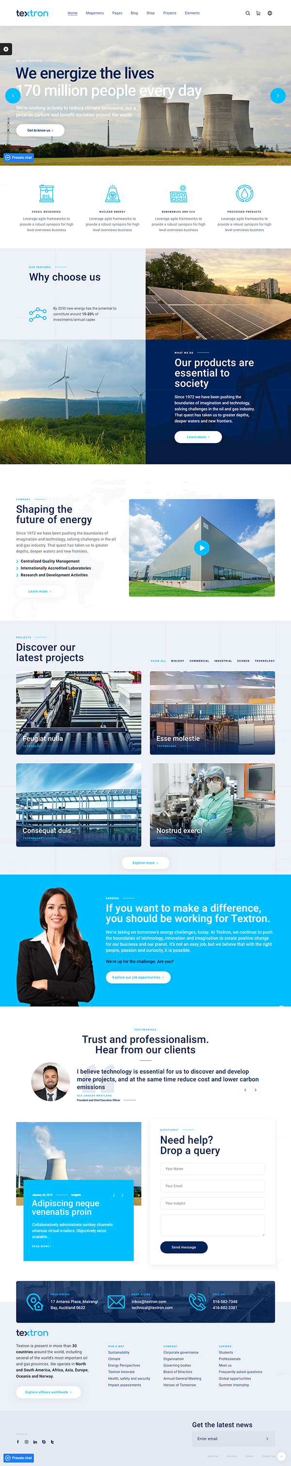 Textron - Industrial WordPress Theme + WooCommerce Shop