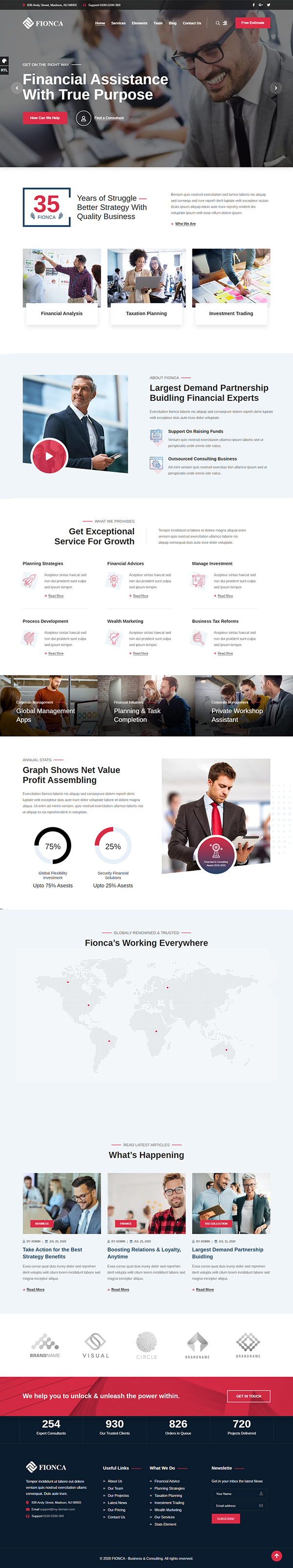 Fionca - Business & Finance WordPress Theme