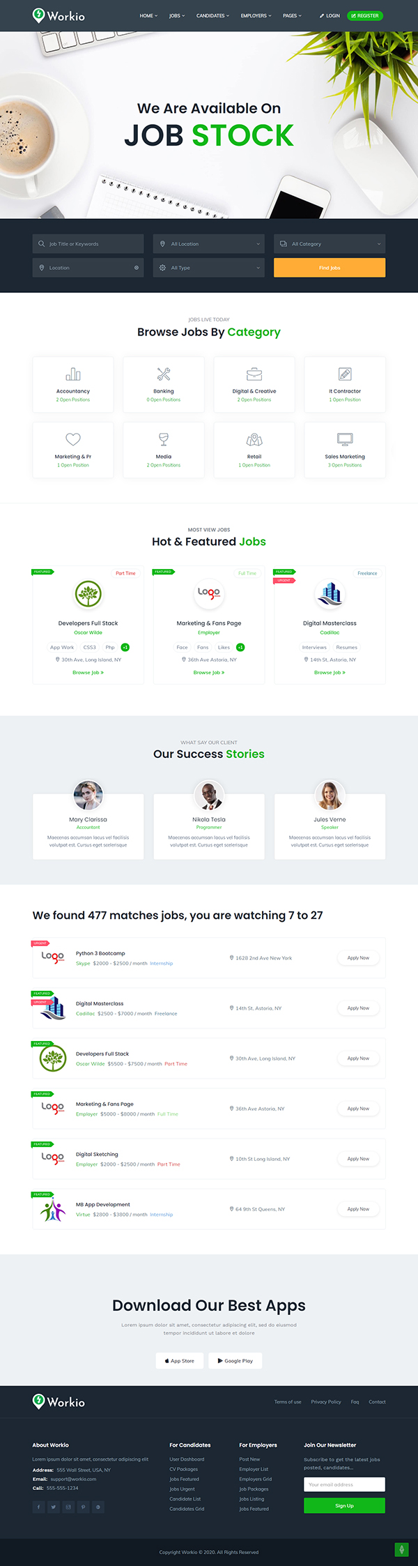 Workio – Job Board WordPress Theme