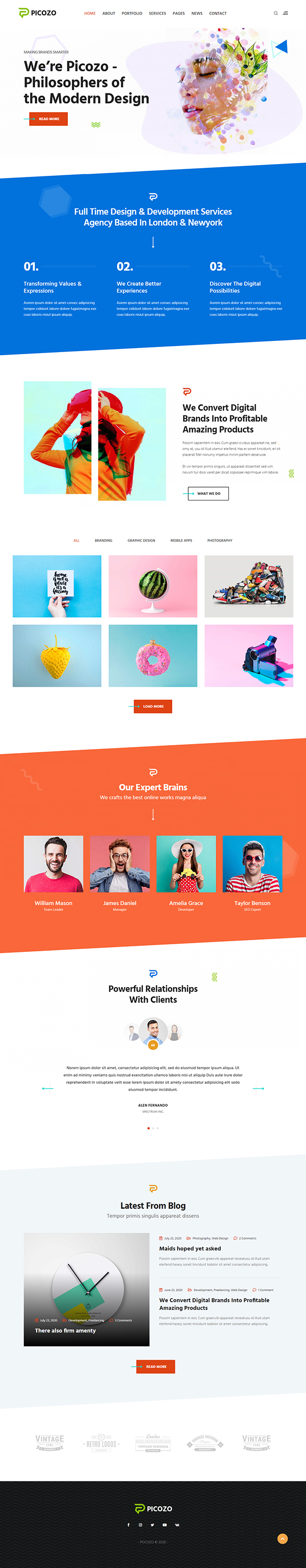 Picozo - Creative Agency & Portfolio WordPress Theme