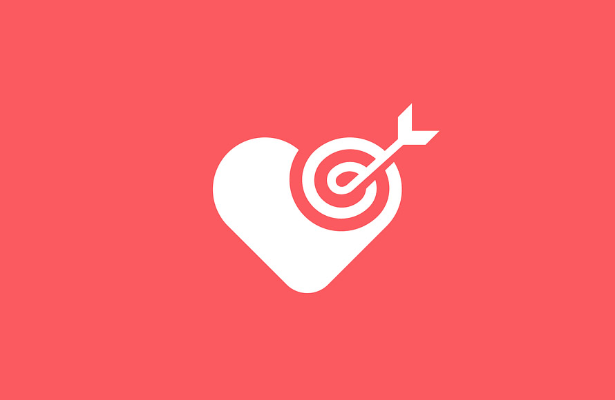 Heart + Target Logo Design By Roxana Niculescu