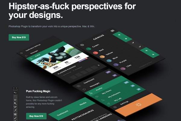 perspective mockups photoshop ui plugin