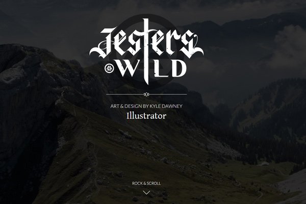 jesters wild dark portfolio website