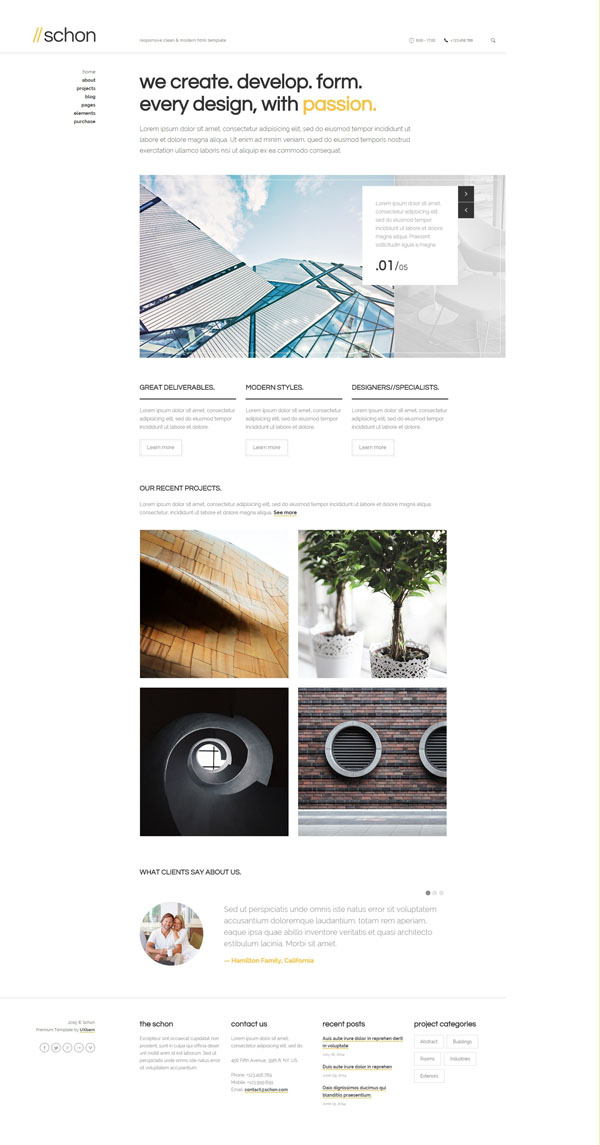 Schon - Responsive Modern HTML Template