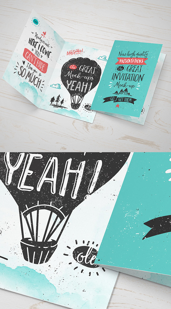 Free Invitation / Greeting Card PSD Template