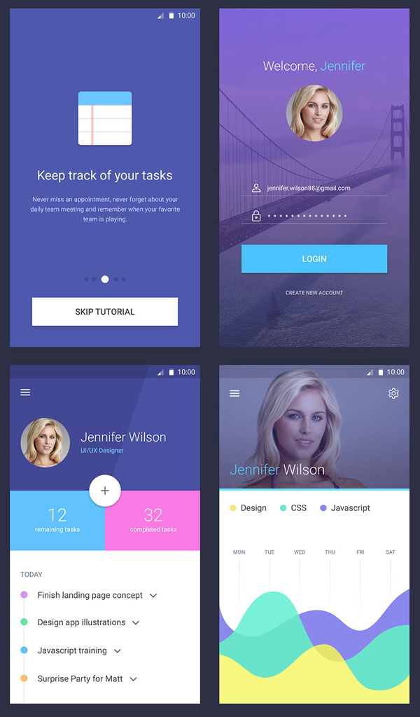 Mobile Material Screens Free PSD Download