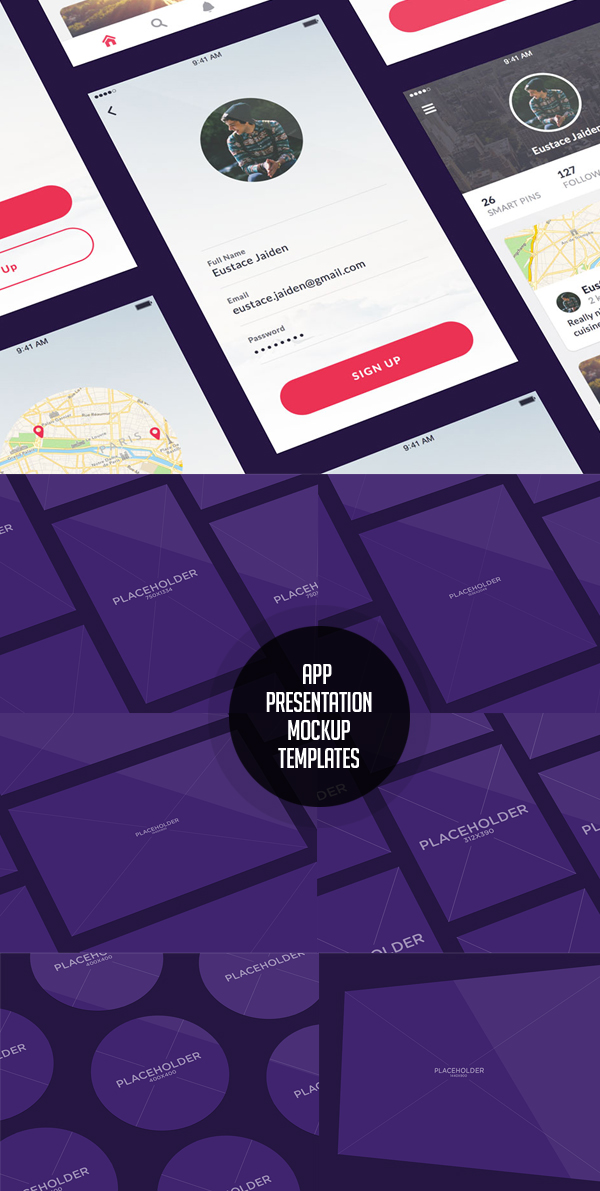 Free App Presentation Mockups PSD Templates